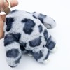 Sqzrpomddy Keychain Cute Leopard Print Rabbit Fluffy Key Ring Bag