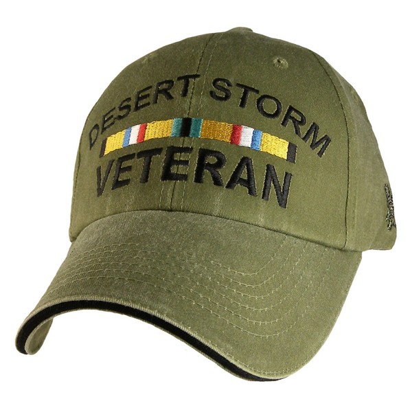 Desert Storm Veteran with Ribbon Cap, Adjustable, Green