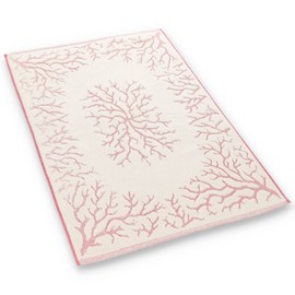 Corallo Bath Mat Sponge Cotton Absorbent Bath Mat, Terry Cloth Rug - Bordeaux, 40 x 60 cm