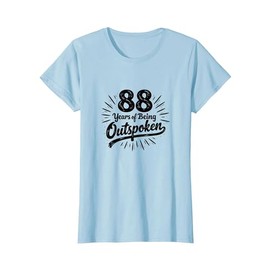88 Years Outspoken Birthday Gift for Seniors T-Shirt, Women, Baby Blue
