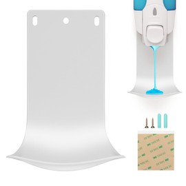 Dispenser Drip Tray Wall Mount Soap Dispenser Bracket,Laundry Detergent Drip Catcher Prevent Dripping and Spraying(White)