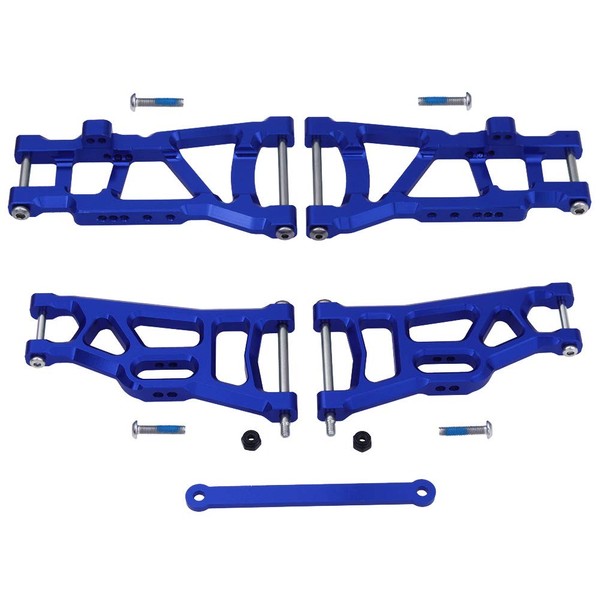 HobbyPark Aluminum Front & Rear Suspension A-Arms Set,Tie Bar for 1/10 Traxxas Slash 2WD RC Car Upgrade Parts Hop Ups, Replacement of 2555 3631 2532