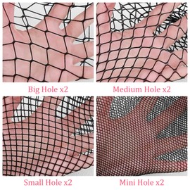 Bafiwu High Waist Fishnet Tights, Black Stockings, Cross Mesh Pantyhose, 8-Pack
