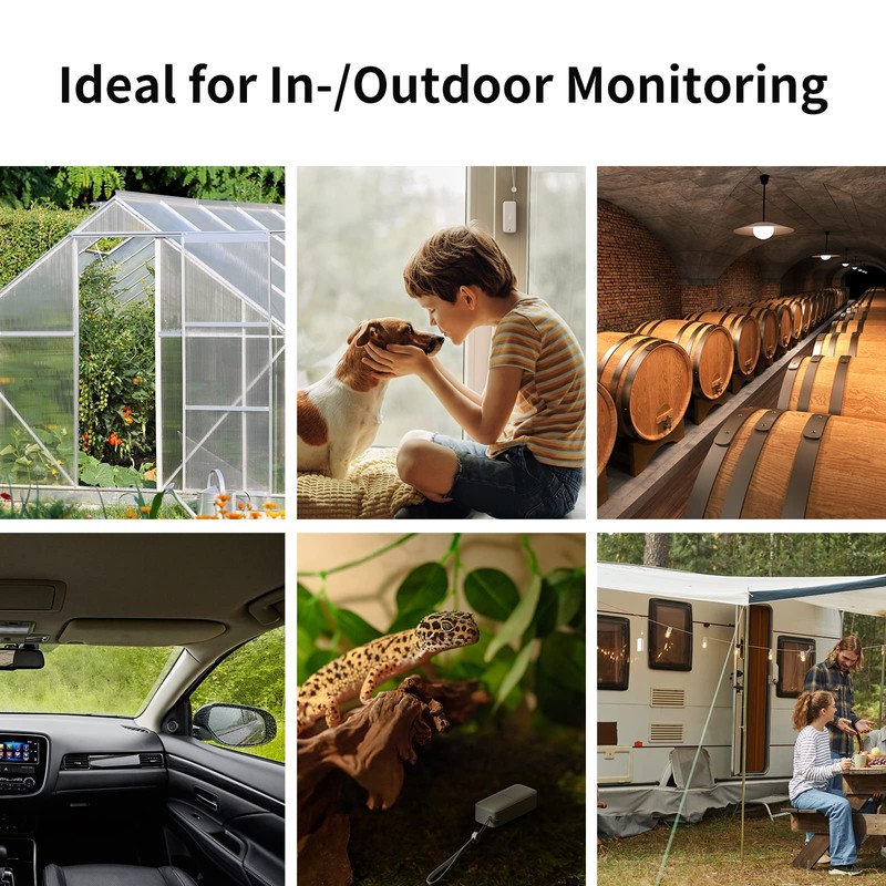 SwitchBot IP65 Indoor Outdoor Hygrometer Thermometer Wireless 3Packs, 394ft Bluetooth