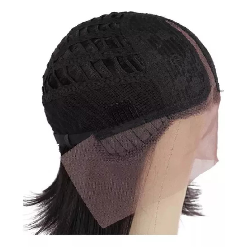 Generic Peluca Corta Recta Bobo Fibra Química Seda Alta Temperatura