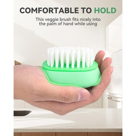 SXhyf Vegetable Brush Scrubber for Food, Potato Scrubber with Stiff Bristles - Dishwasher Safe Veggie & Fruit Cleaning Brush for Mushrooms, Carrots, Lemons, Eggs - Kitchen Scrub Brush