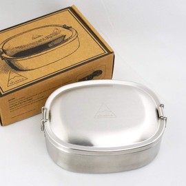 Takara Trading shasta Stainless Steel Lunch Box TWS-C-002 Silver Long Diameter: 6.5 inches (16.5 cm), Short Diameter: 4.9 inches (12.5 cm), Depth: 2.4 inches (6 cm)