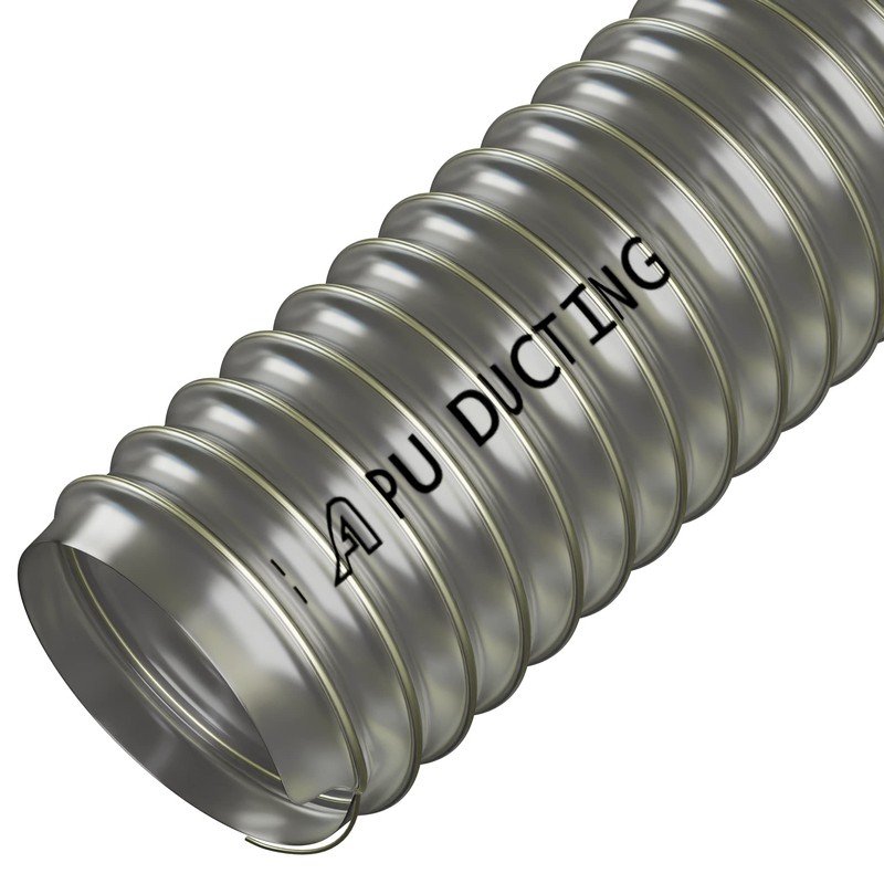 5 Inch Clear PU Polyurethane Ducting Flexible Hose 1 Metre