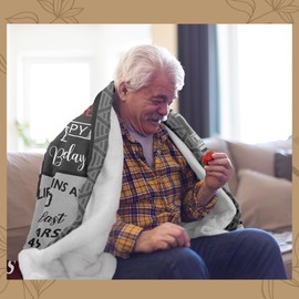 Fouca Best 50th Birthday Gifts for Him, 50 Year Old Gifts for Men, 1975 Birthday Gifts for Men, 50th Birthday Gifts for Men, Mens 50th Birthday Gift Ideas, Gifts Blanket 60" X 50" for 50th Birthday