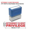 Attorney Client Privilege JYP PA1040 Pre-Inked Rubber Stamp Red Ink