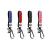 EHDWXVZM 4 Pieces Car Keychains, Woven Keychains, Leather Car Keychains,