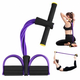 Pedal Resistance Bands with Handles, Multifunction Elastic Exercise Bands
