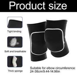 1 Pair Elbow Pads with Thick Sponge Padding Breathable Elbow Bandage for Bodybuilding, Elbow Bandage for Elbow Joint