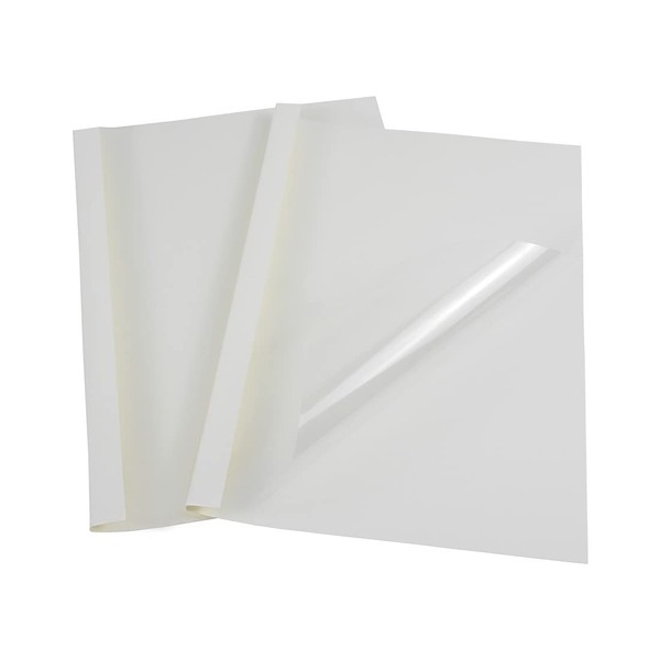 RAYSOONER TBC-3mm Binding Cover, Dedicated Cover, A4 Size, Back Width: 0.1 inches (3 mm), White, 25 Sheets