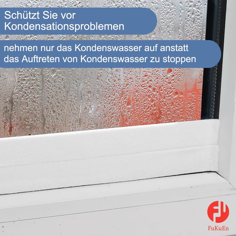 FuKuEn Window Condensation Absorber Anti Condensation Moisture Absorber Felt Strips