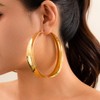 Chunky Gold Hoop Earrings for Women Exaggerated Large Wide Post