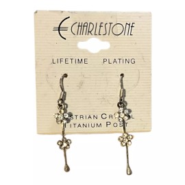 Charlestone Charleston  Flower Austrian Crystal Earrings