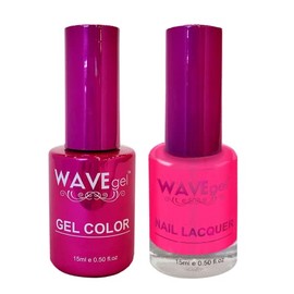 WAVEGEL Soak-Off Gel & Nail Lacquer Matching Duo Set - Princess Collection - #85 Rose Field I 0.5 Oz