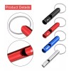 KFMX Set 3 Mini Silbatos Metal Llaveros Portatil