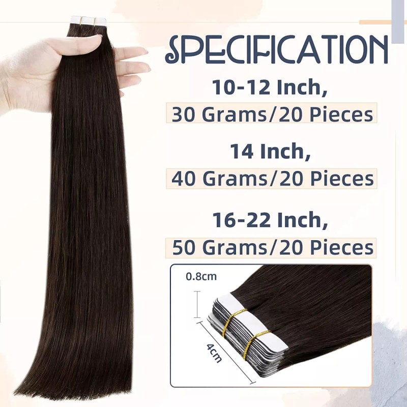 Runature Extensiones Cabello Real 40gr 14in Negro Natural