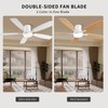 FUMLTP Ceiling fans with Lights, 54Inch RGB Low Profile Ceiling