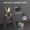 8.3” Secateurs, Bypass Pruning Shears with Replacement Blades and Springs,