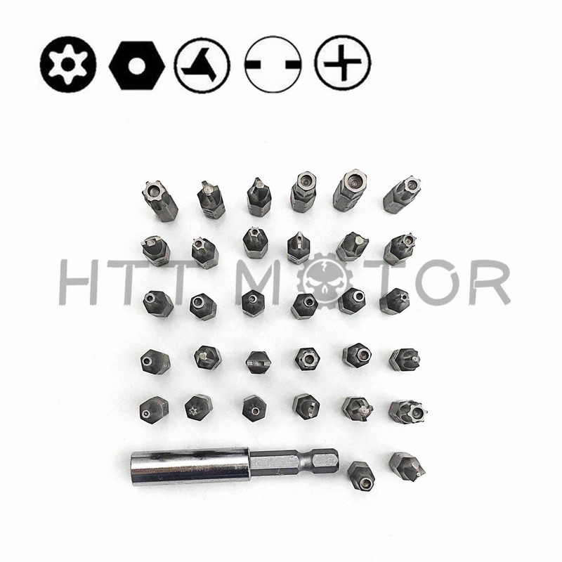 HTTMT - Tamper Proof 33Pc Security Bit Set Phillips Torx