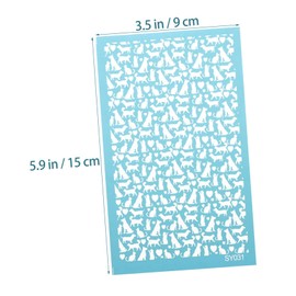 Angoily 1 Sheet Washable Silk Screen Stencil for Clay Crafting Durable Heart Pattern Template for Dog Cat Prints for DIY Projects and Activities