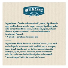 Hellmann's Avocado Oil Gluten-Free Mayonnaise 710ml (3 Pack)