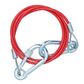 AB Tools Breakaway Towing Cable for Braked Trailers With Carabiner Ends PVC Coated 1pc