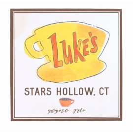 Silver Buffalo Gilmore Girls Lukes Diner 6 x 6 x 1.5 Inch MDF Wood Wall Art