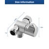 Hibbent All Metal Solid Brass Shower Arm 3-Way Diverter Valve