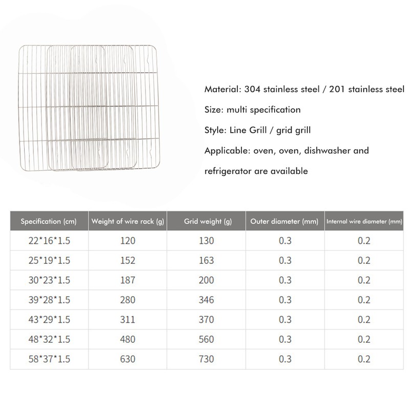 Kitchen Barbecue Racks Cooling Racks Net Stainless Steel Grid Wire