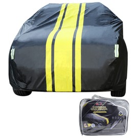 Full Car Cover for Sedan 6 Layer Door Shape Zipper Design All Weather Snowproof UV Protection Windproof Outdoor Full car Cover, XL Size Universal Fit for Sedan(Length 177-189 inch)