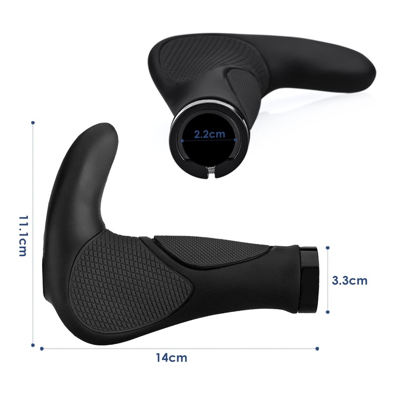 Simpeak Bike Bicycle Grips Handlebar, Gel Rubber Handlebar Grips Premium