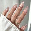 Uñas Postizas con Punta Francesa, Uñas Press on para Manos,