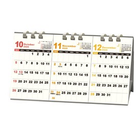 2026 Day Station Calendar, 3 Months Horizontal (Tabletop, Eco Type)