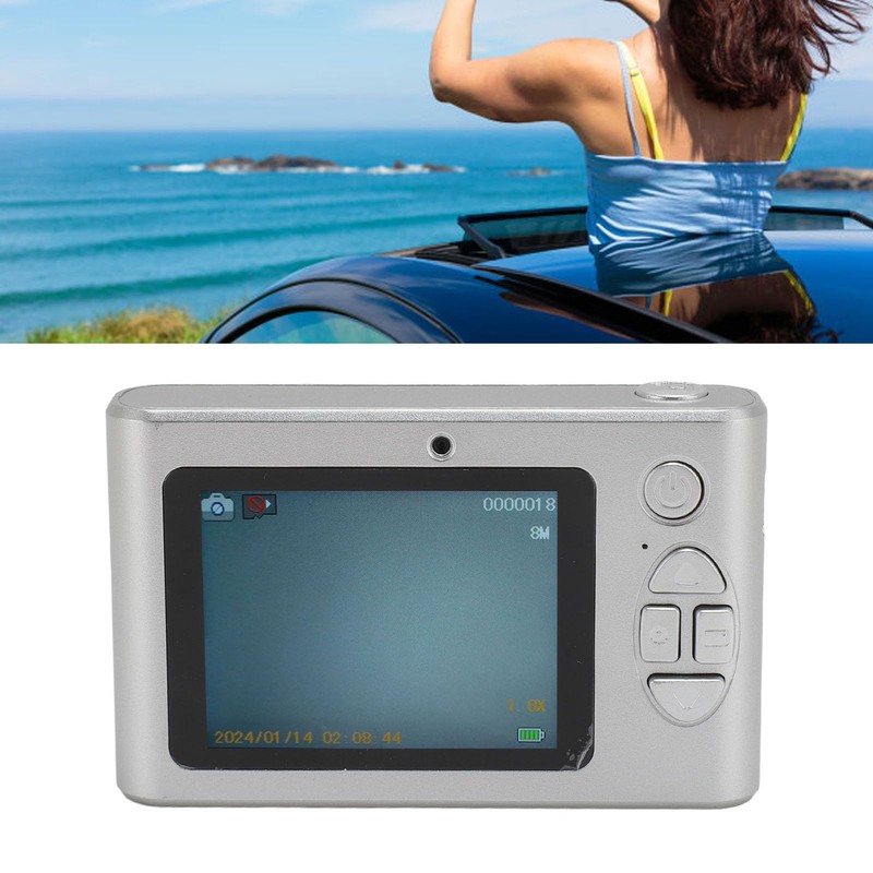 Digital Camera, 4K, Electronic Image Stabilization, Anti-Scratch, 16x Digital Zoom,