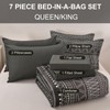 WONGS BEDDING Black Grey Boho Comforter Set King Size 7