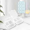 Travel Pill Organizer 6 Compartments Portable Pill Case with Double