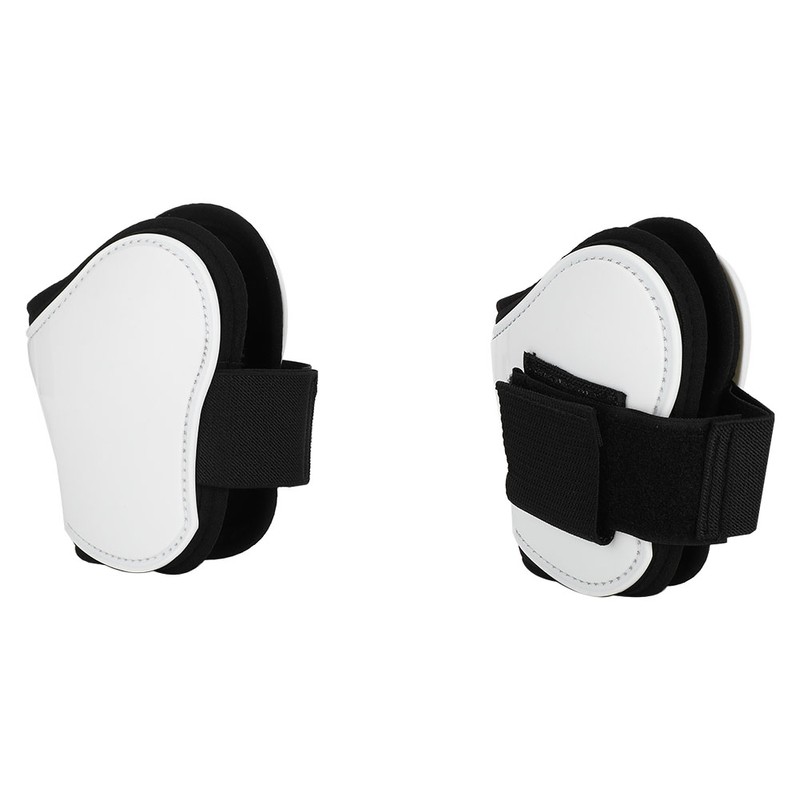 4PCS White PU Shell Horse Front Back Leg Guard Boot