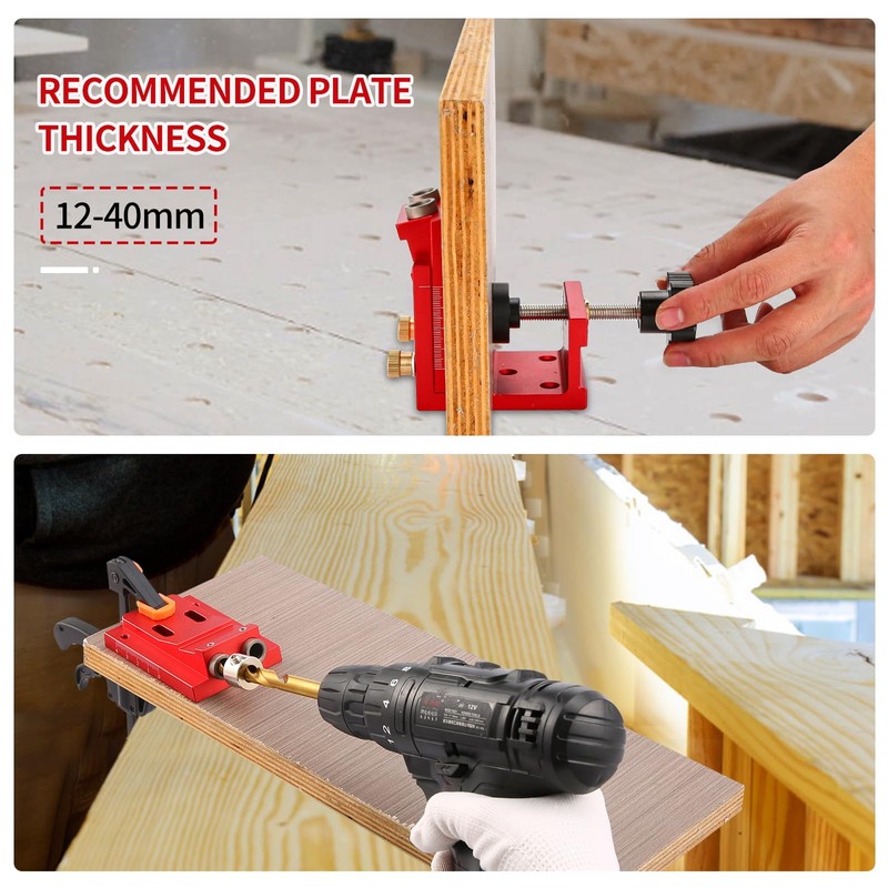 Pocket Hole Jig Set, Oblique Hole Drilling Template, Pocket Dowel