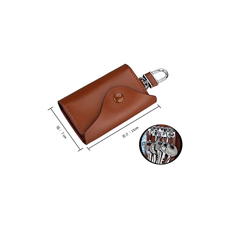 Aki Kumaya Slim Type Leather Folding Key Case for Cards,