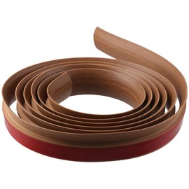 iuniq Self Adhesive Carpet Floor Transition Strip 10 Ft PVC Threshold Transitions Light Brown Wood Grain Floor Edging Trim Strip Floor Divider Strip Threshold Cover for Doorway