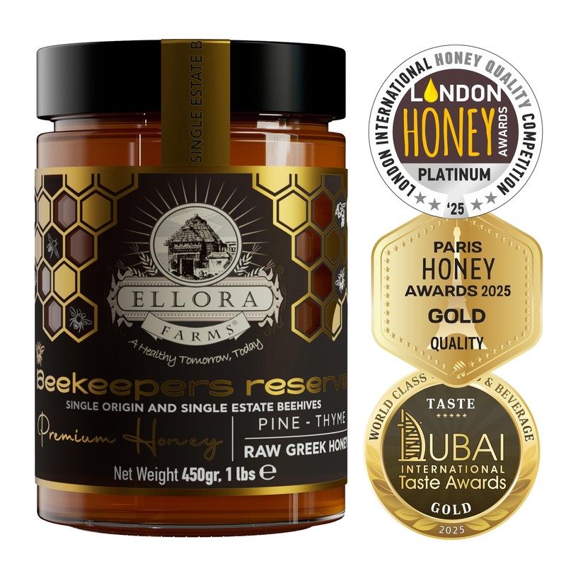 Ellora Farms Single Estate PDO Raw Greek Honey, Pine &