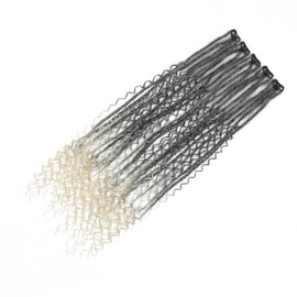 Aguacor 24inches 5PCS Clip in Dreadlock Extensions,20 Strands Boho Dreads Thin Soft Clip in Boho Dread Extensions for Women (1B/613,Boho)