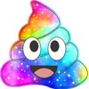 StickerTalk Rainbow Smiling Poop Emoji Vinyl Sticker, 4 inches by