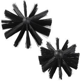 Cepillos de lavado de chimenea, suministros de limpieza de chimenea, 5.9 pulgadas y 3.9 pulgadas, cabezales de cepillo para polvo de rosca de tornillo 5/16, kit de limpiador de ventilación