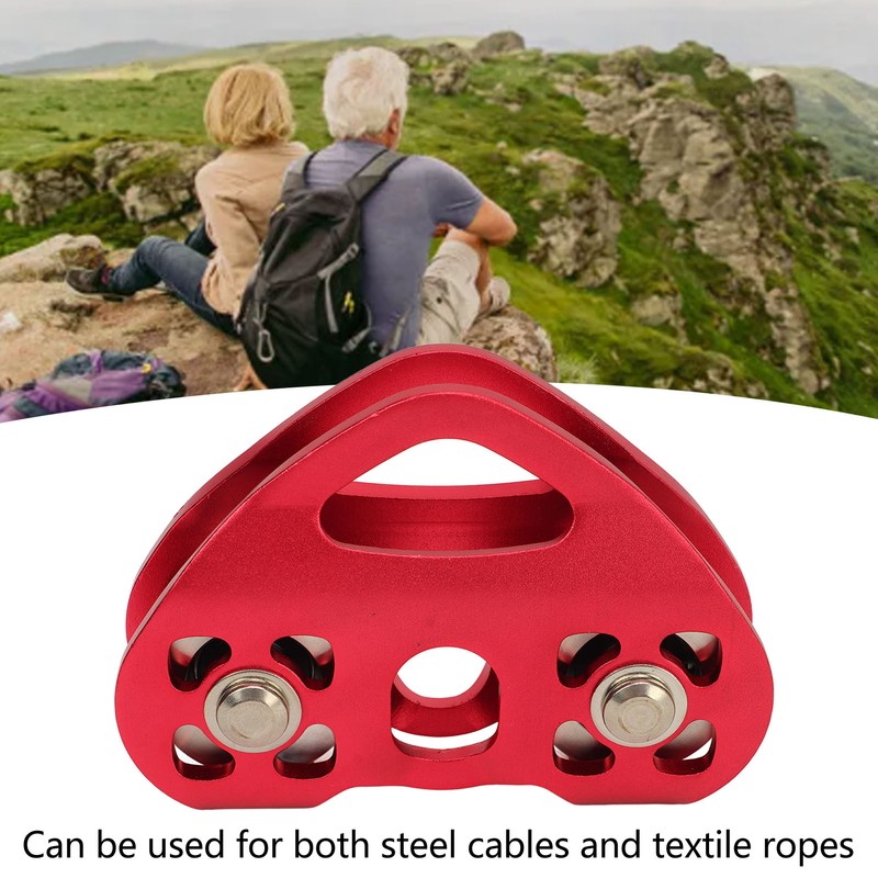 Mountaineering Climbing Double Axle Double Zip Line Trolley Steel Rope