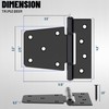 TRIPLE DEER 3.5 Inch Heavy Duty Gate Hinges, Extra Thick